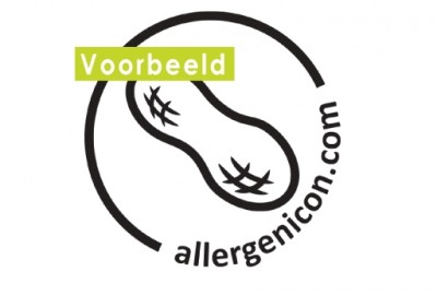 Allergeneniconen stickervel transparant pinda